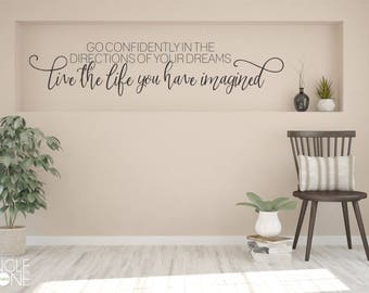 Go Confidently Wall Decal - Vinyl Wall Words Custom Home Decor
