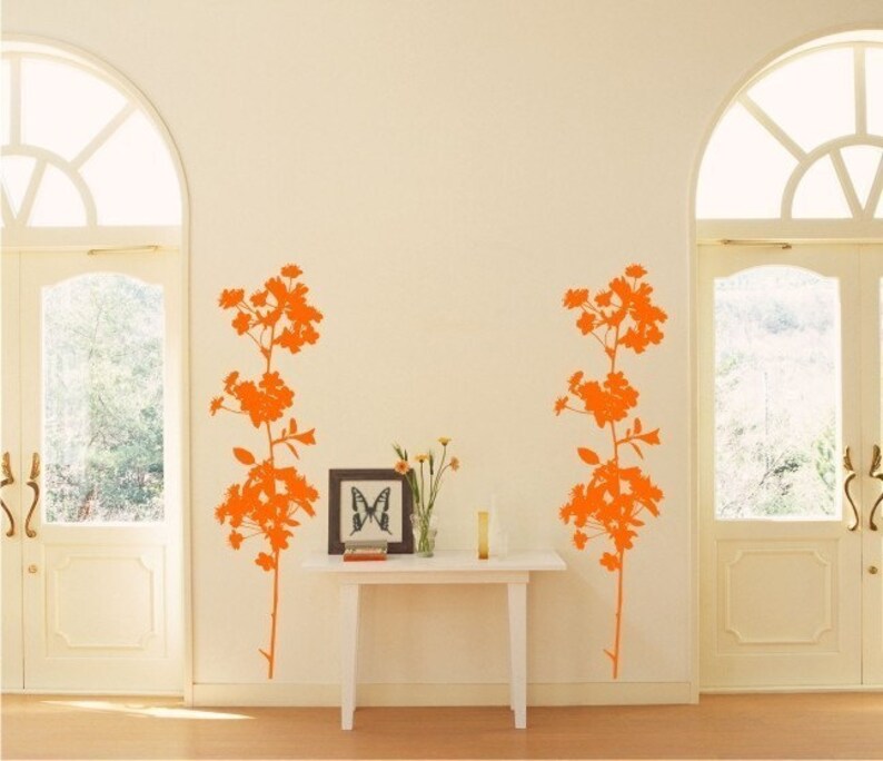 Flower Wall Decal Vinyl Wall Decals Stickers Art Custom Home Etsy