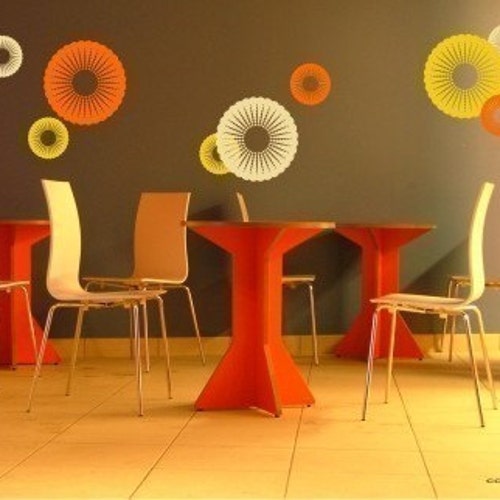 Wall Decals Funky Circles Vinyl Stickers Art Graphics Custom Etsy