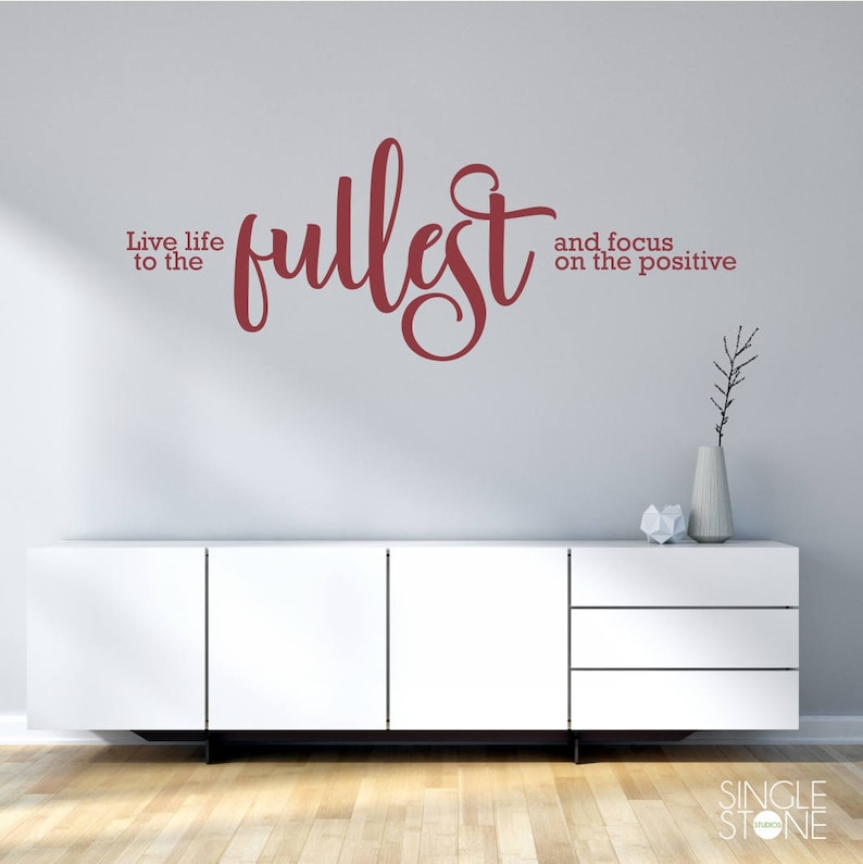 live life to the fullest wall decal vinyl wall words custom | etsy