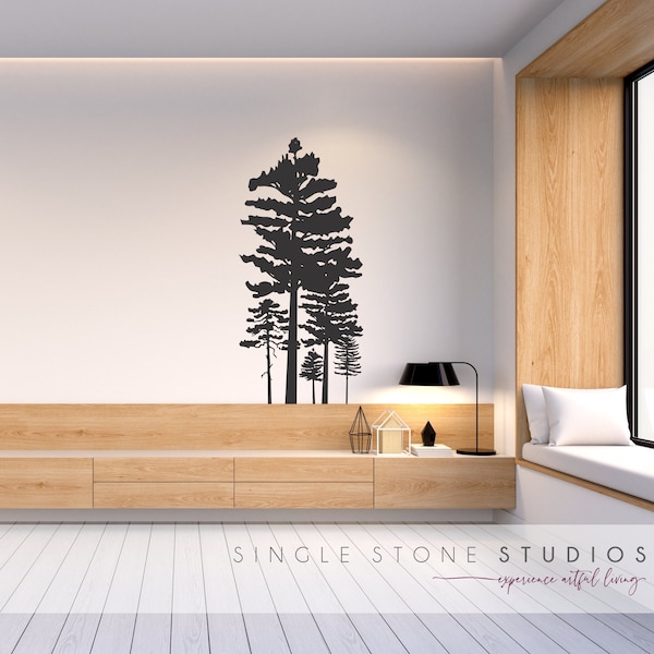 Pine Tree Wall Decal Etsy