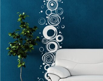 Wall Decal Abstract Circles Pattern - Vinyl Stickers Art Custom Home Decor