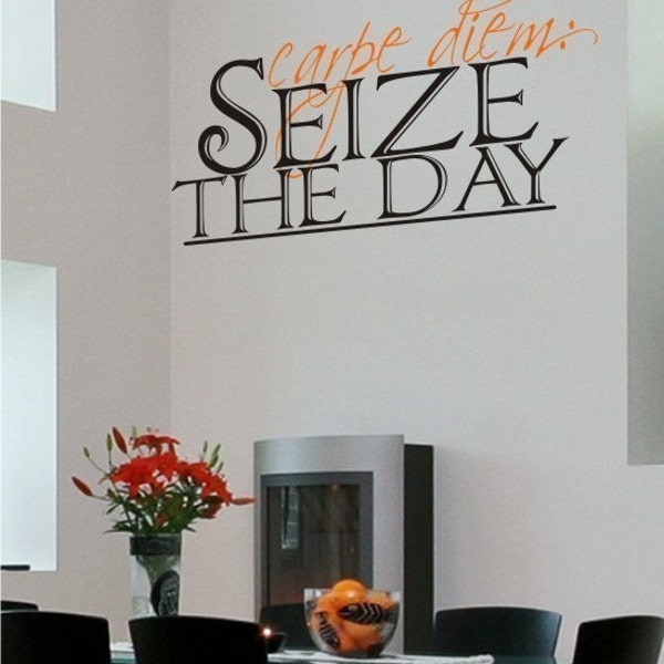 Vinyl Wall Decals Stickers Art Graphics Words Lettering Carpe Diem Seize the Day