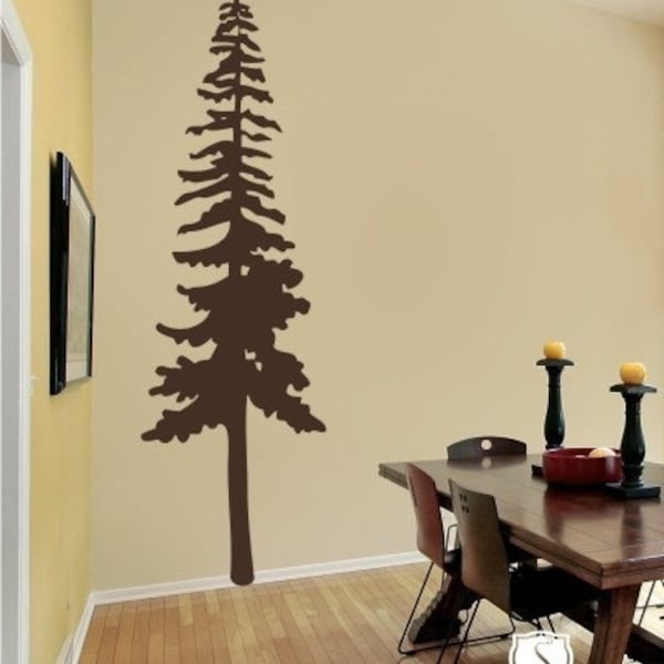 Pine Tree Wall Decal Etsy
