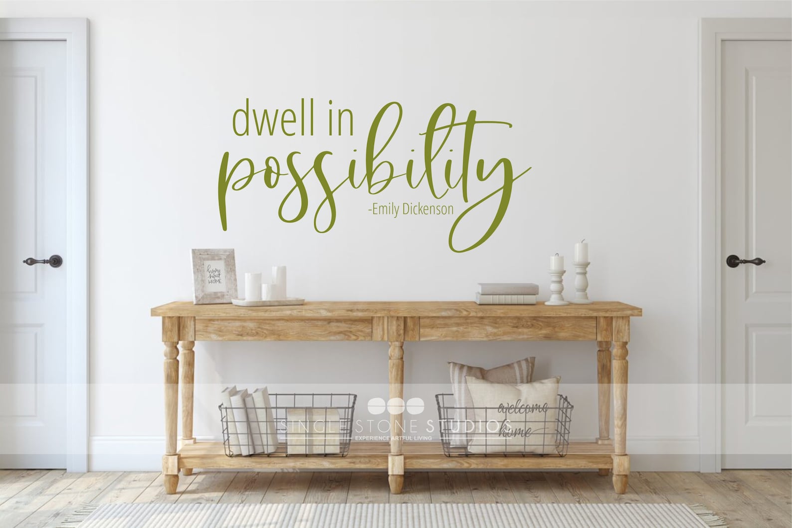 Wall Decal Text Dwell in Possibility Wall Quotes Wall Words Etsy
