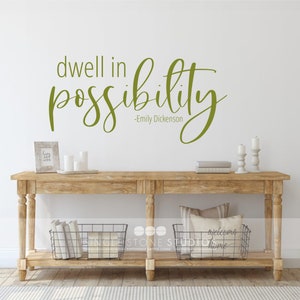 Wall Decal Text Dwell in possibility - Wall Quotes Wall Words Stickers Custom Home Decor