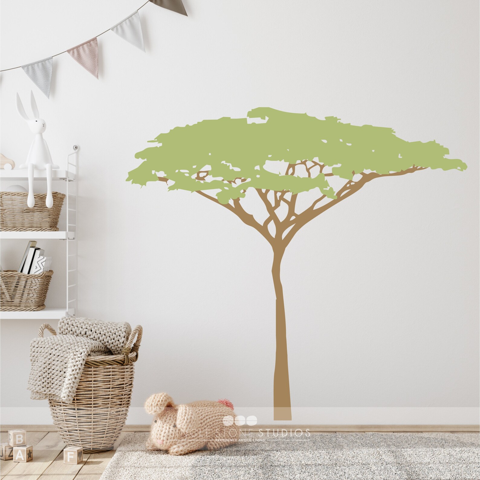 Acacia Jungle Safari Tree Wall Decal Wall Mural Theme Custom Home Decor