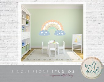 Boho Rainbow Nursery Wall Decals Custom Home Decor