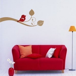 Wall Decals Bird Out On A Limb Vinyl Wall Decals Stickers Art Graphics Custom Home Decor image 1