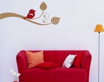 Wall Decals Bird Out On A Limb - Vinyl Wall Decals Stickers Art Graphics Custom Home Decor