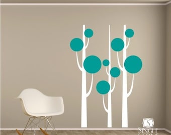 Nursery Tree Wall Decals Simple Trees  - Vinyl Nursery Decor Stickers Art Custom Home Decor