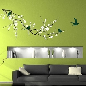 Tree Wall Decal Cherry Blossom Branch 3 colors Wall Sticker Art Custom Home Decor image 1