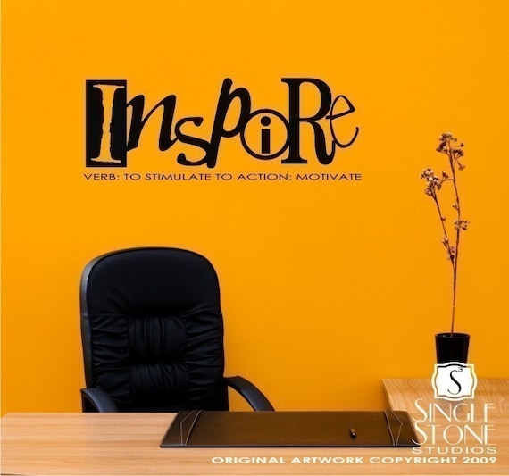 Wall Decals Quote Inspire Definition - Vinyl Text Stickers Art Custom Home Decor