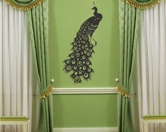 Peacock Wall Decal - Vinyl Wall Stickers Art Graphics Custom Home Decor