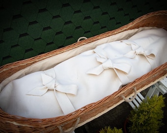 Serenity Natural Felted Wool Burial Shroud Set : Eco-Friendly Sustainable Funeral Handcrafted in Scotland