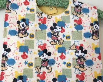 Baby or Toddler bib - Mickey Mouse print