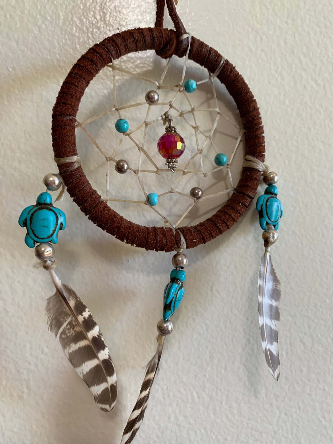 Authentic Native American Dream Catcher With Beads and Feathers - Etsy