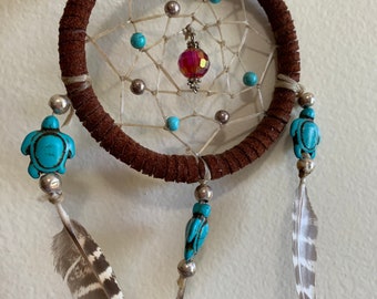 Authentic Native American Dream Catcher with beads and feathers