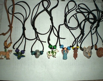 Totem Necklace - Animal Jewelry - Spirit Guide Necklace - Rear View Mirror Charm