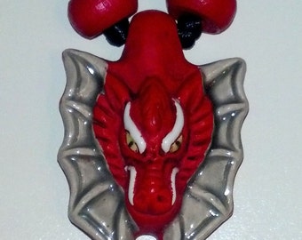 Red Dragon Necklace, Black Dragon Necklace, Blue Dragon Necklace, Green Dragon Necklace, Rear View Mirror Charm, Dragon Pendant