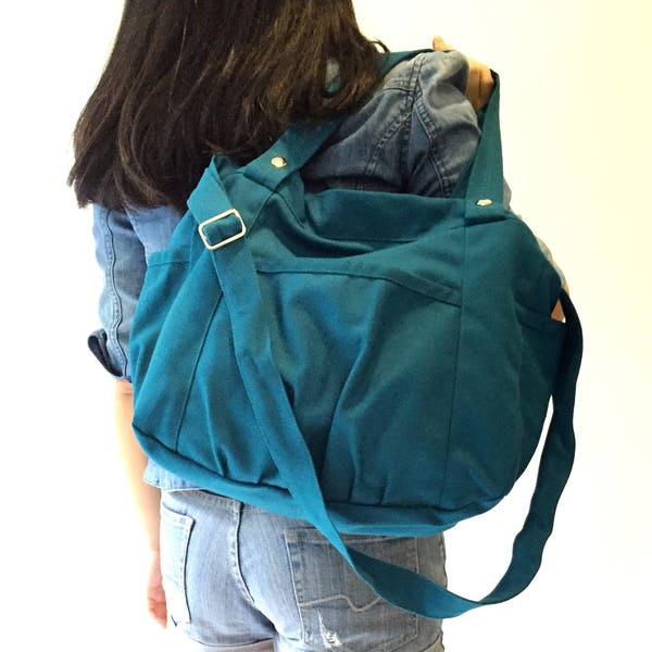 TEAL BLUE laptop Messenger diaper bag, work bags,Travel diaper bag,Travel cross body bag ,women tote bag - no.13 ANNA