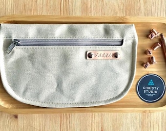 Personalized Zipper Pouch, Bridesmaids Gift, Travel Cosmetic Bag, Custom Cosmetic Bag