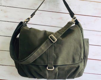 Bolsa de pañales de lona marrón topo, bolsa de mensajero resistente al agua, regalo para su bolsa cruzada, bolsa de viaje-no.18 DANIEL (DWR)