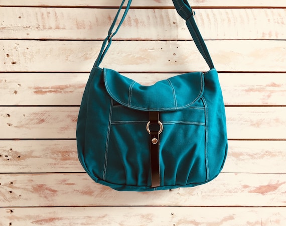 Damen Messenger Bag mit ReiBverschluss Crossbody Hobo Windel Bag Travel Light Weight Umhangetasche Geschenk fur sie TEAL n.103 CLAIRE Etsy