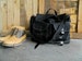 Messenger Canvas Leather Zipper School bag in Black ,  Travel Leather Strap Satchel, Overnight Bag, Unisex Cross body  -no.104 MACKENZIE 