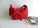 Women Canvas Messenger bag, Diaper Shoulder bag, Back to school laptop bag, Everyday crossbody work bag - no.12 KYLIE - RED 