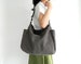 GRAY Hobo Diaper Bag, Women Vegan Tote Bag , Travel Cross body Messenger Bag, Canvas Shoulder Bag Water resistant - no.101 RENEE 