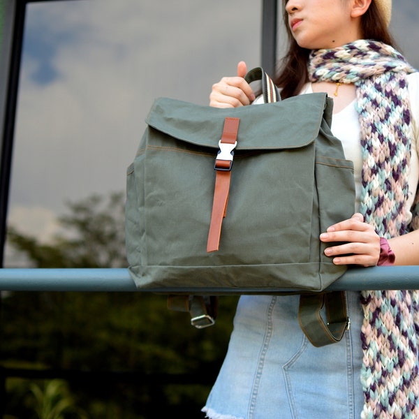 Canvas Backpack Etsy