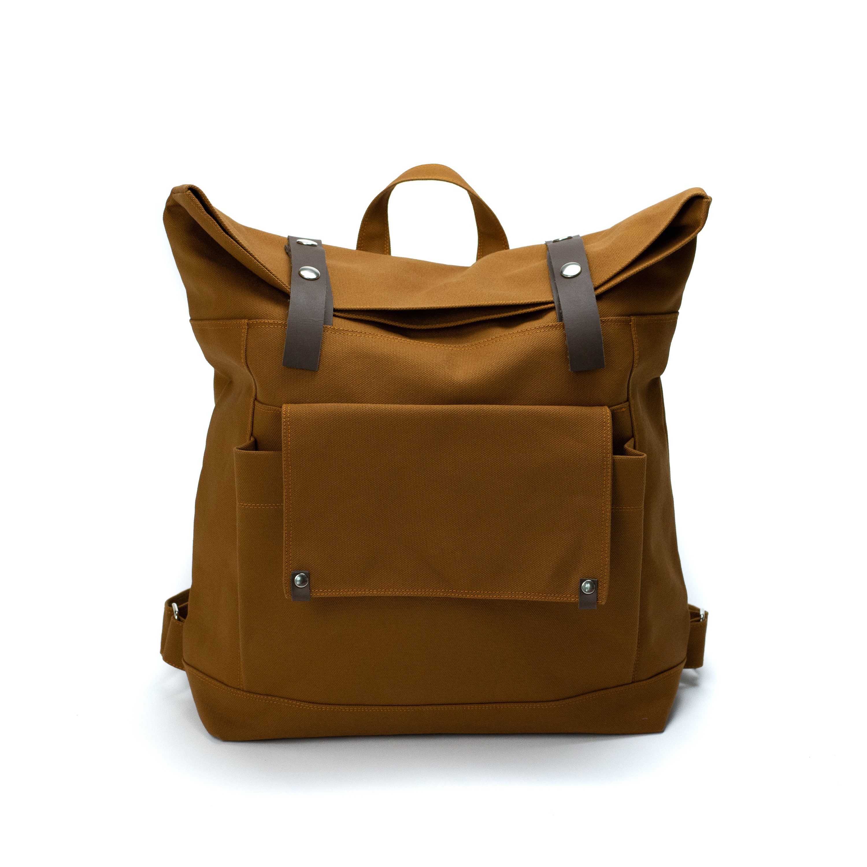 brown leather backpack for men with drawstring Real leather Backpack Vintage Drawstring, Brown