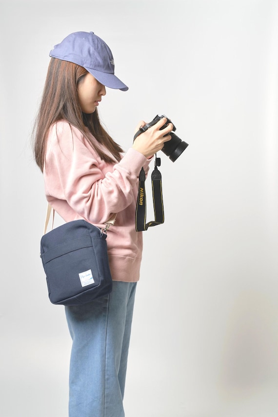 Nany blue Water  Resistant Canvas Crossbody Bag: Unisex Vegan Travel Messenger with Pockets - Crossbody Koala | 208 - color choise listing