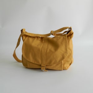 Travel Messenger Bag in Mustard, Women Canvas crossbody diaper bag, Shoulder bag , Vegan School laptop bag, Personlize gift set no.12 KYLIE