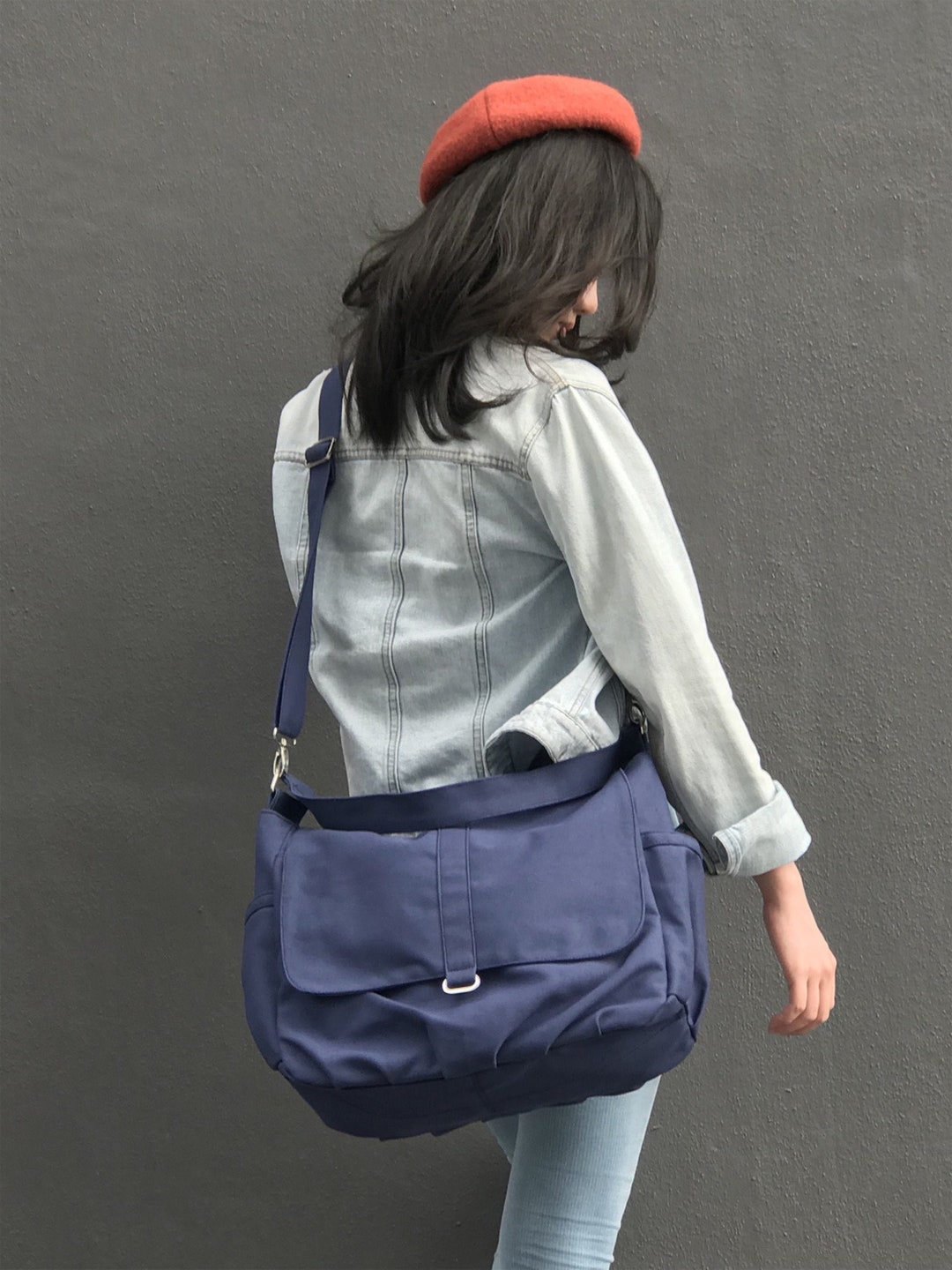 ショルダーバッグ・ポシェット V73 Women Messenger Bags 73BS8BR01ALICEAVIO Blue Jane Messenger Bag- Denim Leather– Ecosusi
