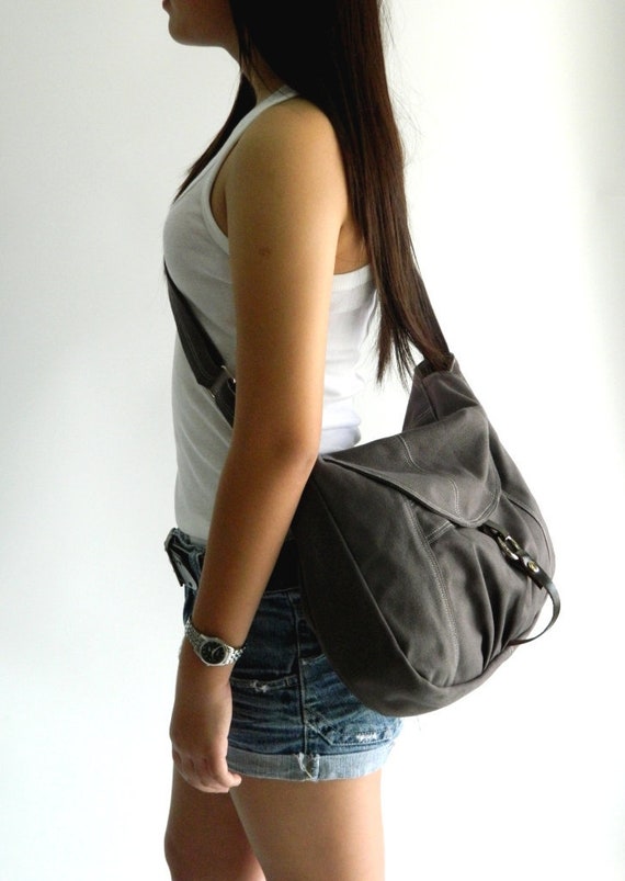 Lightweight Canvas Hobo Shoulder Crossbody Tote Bag