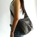 Water resistant Canvas Messenger Bag in Gray, Zipper Crossbody Everyday Diaper bag , Travel Shoulder Bag , Gift for her - no.103 CLAIRE