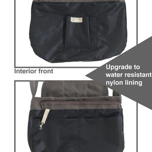 Canvas Zipper Crossbody Bag, Women Casual Messenger Bag , Water resistant Travel Shoulder Bag, Gift for her no.103 CLAIRE Honey Brown image 7