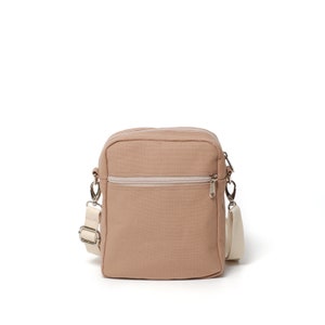 Canvas crossbody bag for Women, Mini vegan messenger bag, Multiple pockets sling bag, customized name Gifts Koala 208 in Rose Gold image 5