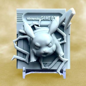 ポケットモンスター イエロー ピカチュウ 3D ゲームボーイ カートリッジ - カートリッジから飛び出すポケモン