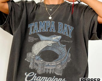 Vintage Tampa Bay Baseball Meister-Shirt, Retro Strahlen Spieltag Komfort Farben T-Shirt