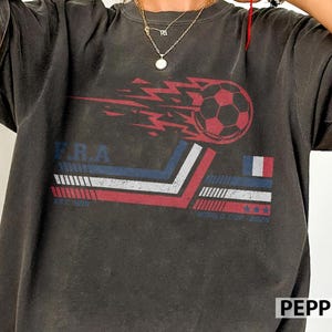 Frankreich Fußball World Vintage Komfort Farben Shirt Bild 1