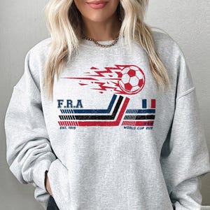 Frankreich Fußball World Vintage Komfort Farben Shirt Bild 6