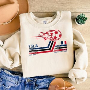 Frankreich Fußball World Vintage Komfort Farben Shirt Bild 2