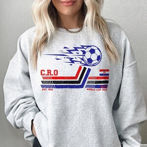 Croatia Soccer World Vintage Comfort Colors Shirt image 6