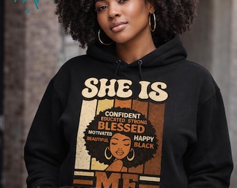 She Is Me PNG – Retro Afro Affirmation