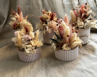 Blumiges Trockenblumengesteck und Geschenkidee für Freundin I Dekoration
