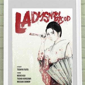 Póster original de Lady Snowblood // Impresión artística ilustrada de la película // Clásico de la venganza japonesa // Decoración de pared única // Póster de 17 x 11