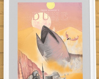 Dune Sandwurm Art Print: Frank Herbert, Sci-Fi Wanddekoration (11x17)